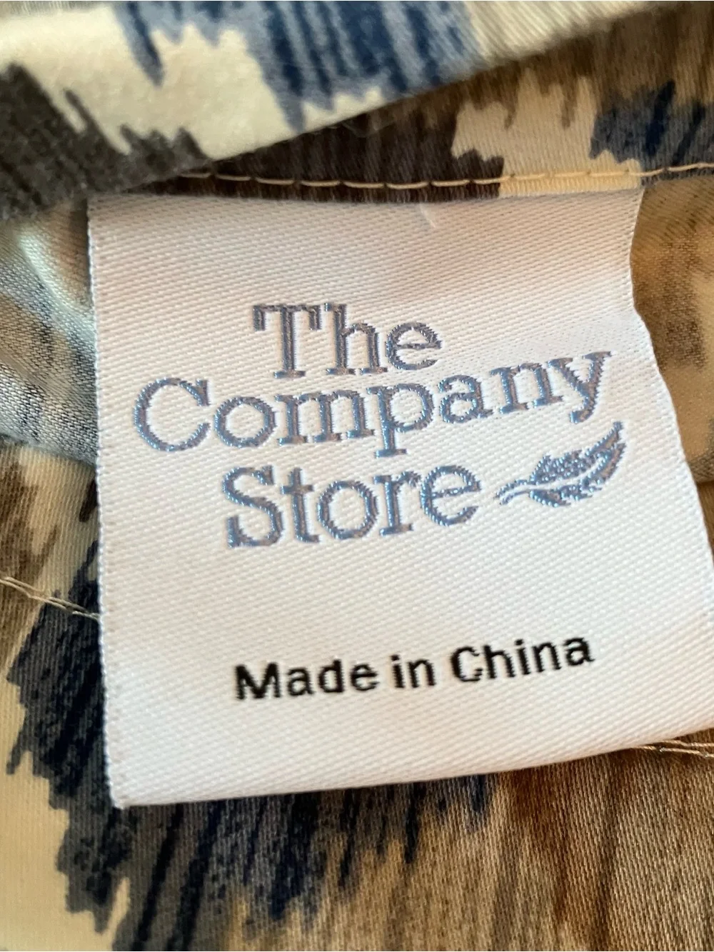 VTG The Company Store King Duvet Cover Shams Southwest Blue Aztec Geometric